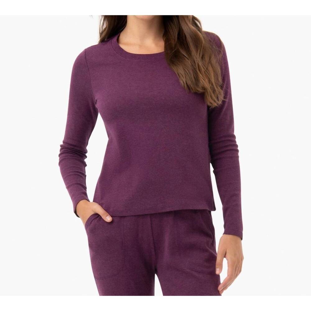 NEW UNDER THE CANOPY organic long sleeve tee in grape